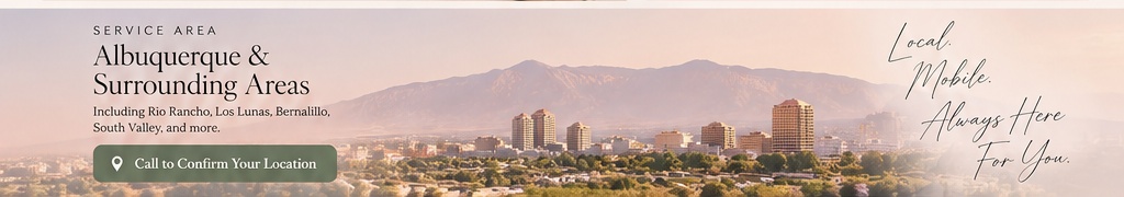 Albuquerque skyline and Sandia Mountains